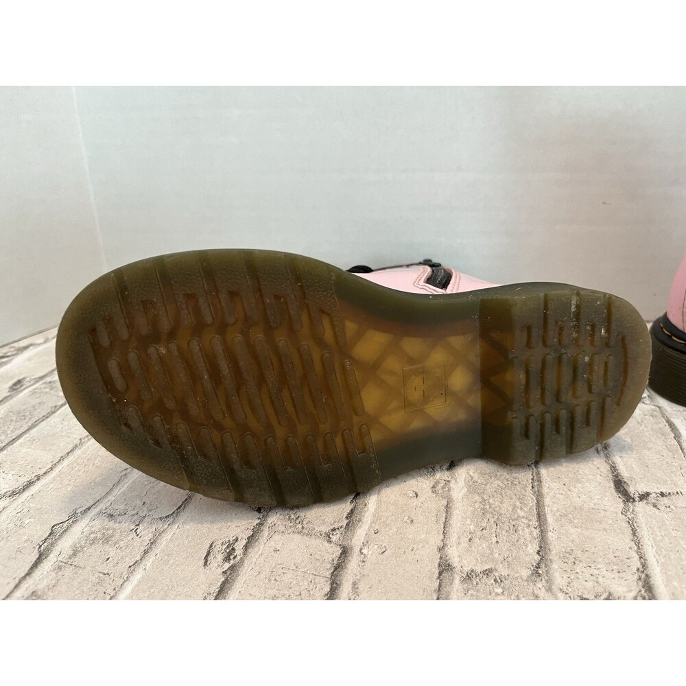 Dr. Martens Combat Boots Girls Kids US SZ 12 Pink Patent Leather Shoes Doc 1460J - Picture 10 of 13